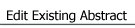 Edit Existing Abstract