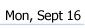 Mon, Sep 16