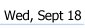 Wed, Sep 18