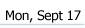 Mon, Sep 17