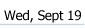 Wed, Sep 19